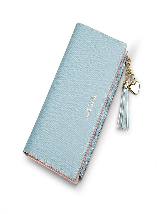 Valentoria Womens Wallet Cute Elegant Long Slim Card Holder Case Minimalist Coin Purse Thin Tassels Zip Clutch Wallets for Girls Ladies - Image 1